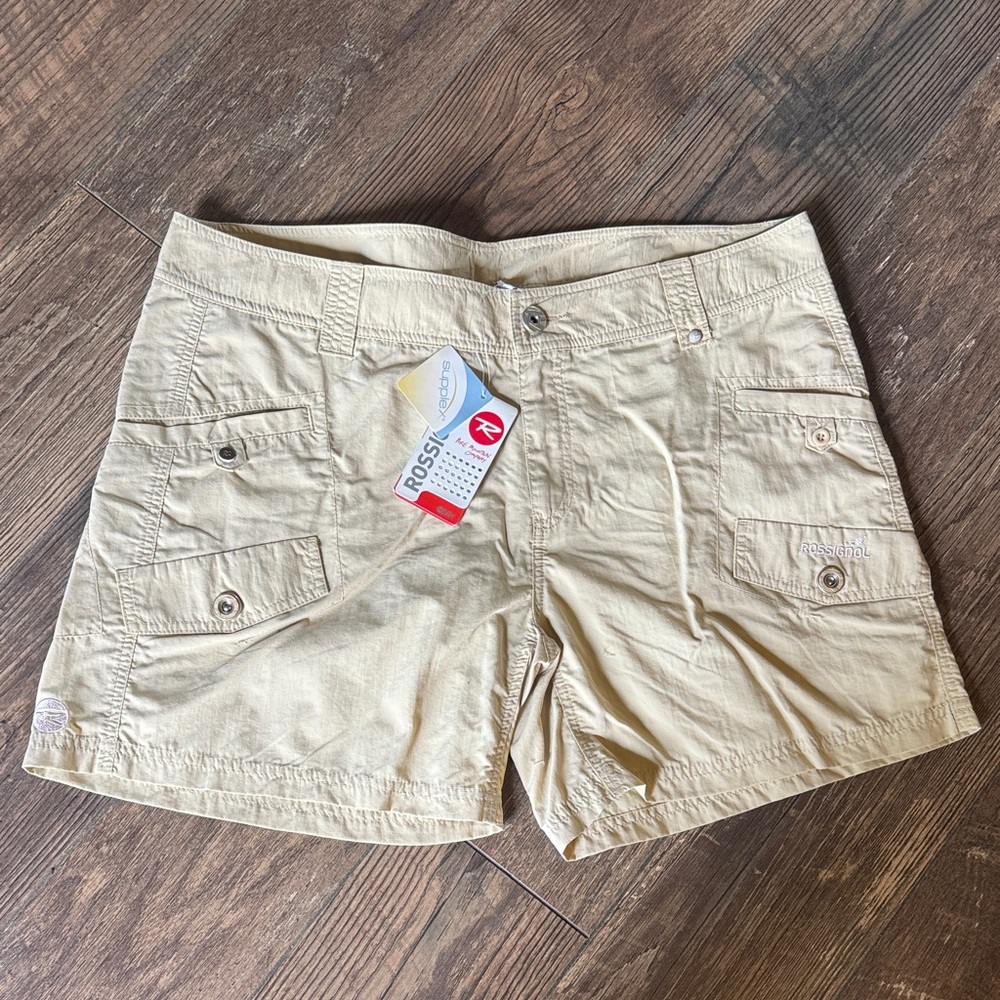 Rossignol Women's Beige Cargo Shorts, Size XL